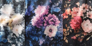 花卉图案的织物设计