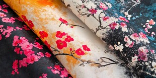 花卉图案布料