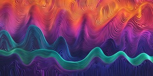 色彩斑斓的抽象波浪