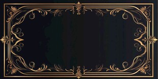 黑金风格的复古边框设计