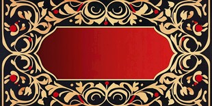 华丽金色花纹红色背景图案