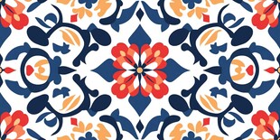 对称的花卉图案