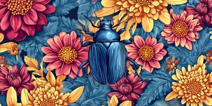 昆虫与花卉的共生之美