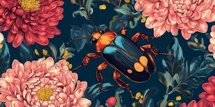 昆虫与花卉的共生之美