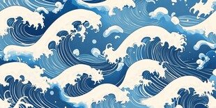 波涛汹涌的海洋艺术