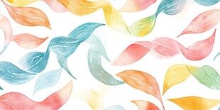 彩色抽象叶形图案