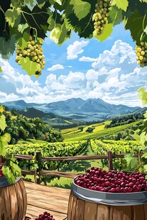 葡萄丰收的山谷