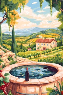 乡村葡萄园风光