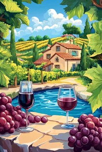 葡萄园的宁静午后