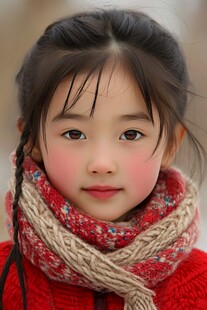 冬日里的小女孩