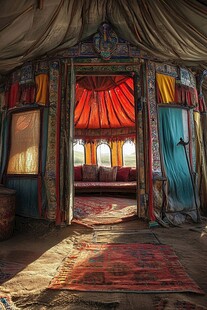 蒙古包内的生活空间