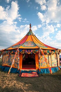 五彩斑斓的蒙古包