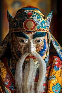华丽传统京剧面具