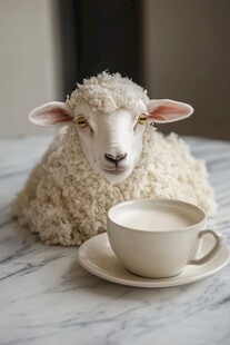 羊与牛奶的超现实邂逅