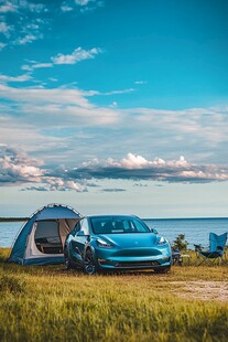 海边露营的宁静时刻