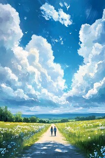 云海之上 情侣漫步