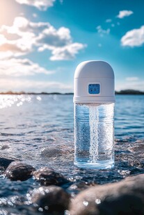 海边净水器创意照