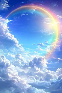 彩虹之上的天空