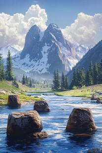 山水画中的自然风光