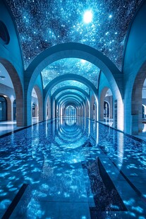 星光下的水上隧道