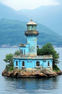海洋中的孤独灯塔