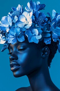 蓝色花冠的宁静之美