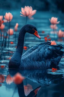黑天鹅与荷花之舞
