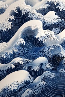 波涛汹涌的海洋之美