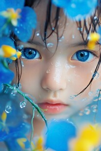 水中少女的蓝色梦境