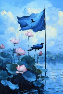 荷塘月色 鸟语花香