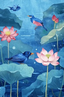 夏日池塘的宁静