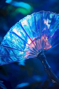 蓝色玻璃扇的光影之谜