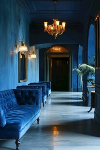 豪华蓝色走廊