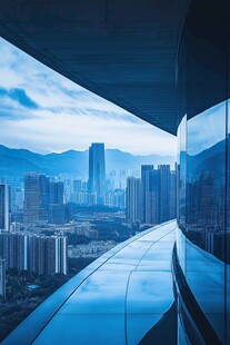 城市天际线的现代建筑