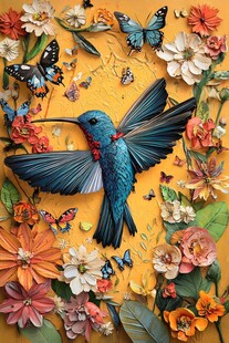 蜂鸟与花朵的舞蹈