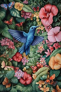 蜂鸟花园的宁静之美