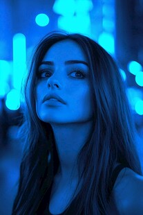 夜幕下的蓝色魅力