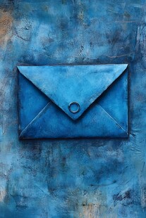 蓝色信封 抽象艺术