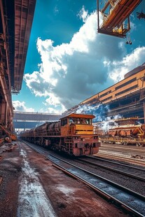 工业火车场的日常