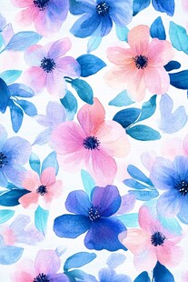 水彩花卉图案
