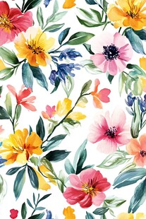 水彩花卉图案