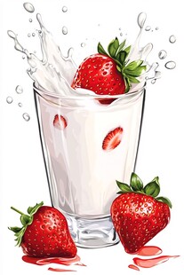 草莓牛奶的清新一夏
