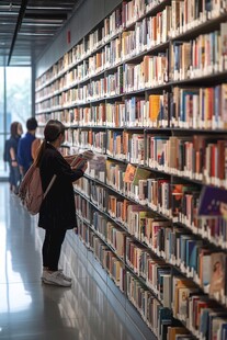 图书馆里的读者