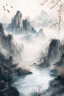 山水画中的中国风景