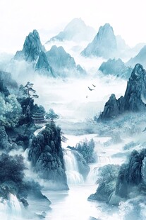 山水画中的仙境