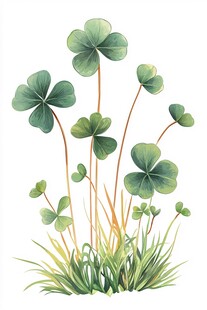 绿色三叶草图案