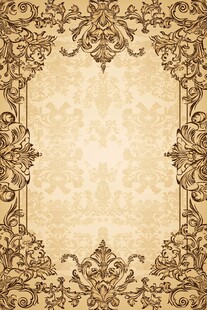 复古花卉边框设计