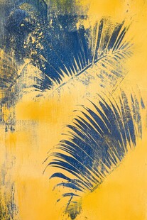 棕榈叶抽象画