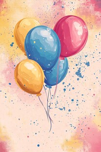 五彩缤纷的气球派对