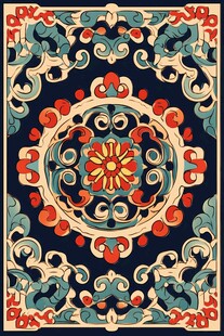 彩色传统装饰图案